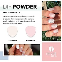 Revel Nail Dip Powder White And Pink Dip Powder For Nails Chip Resistant Dip Nail Powder With Vitamin E And Calcium Diy Mani