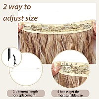 Invisible Wire Hair Exetensions 20 Inch Clip In Hair Extensions With Invisible Wire Adjustabel Size Long Wave Hair Extensions Wi