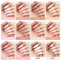 Modelones Poly Gel 12 Colors Nude Pink Natural All Seasons Colors Poly Nail Extension Gel Builder Nail Gel Design Professional S