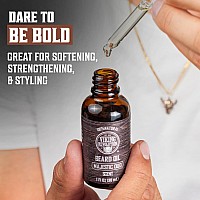 Viking Revolution Majestic Oud Beard Oil For Men Natural Mens Beard Oil With Argan Oil And Jojoba Oil Beard Softener Streng