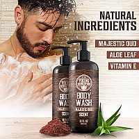 Viking Revolution Mens Body Wash Majestic Oud Mens Body Wash Mens Natural Body Wash For Men With Vitamin E And Rosemary Oil