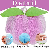 Farmoga Bath Loofah Shower Sponge Back Body Scrubber Soft Mesh Shower Puff Loofa Bath Sponge For Women Men Exfoliating Bathing