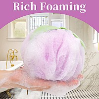 Farmoga Bath Loofah Shower Sponge Back Body Scrubber Soft Mesh Shower Puff Loofa Bath Sponge For Women Men Exfoliating Bathing