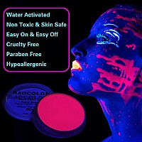 Neon Hot Pink Uv Face Body Paint30G1Oz Water Based Blacklight Fluorescent Glow Face Body Painting Color For Music Festivals