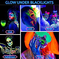 Neon Hot Pink Uv Face Body Paint30G1Oz Water Based Blacklight Fluorescent Glow Face Body Painting Color For Music Festivals