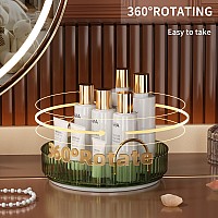 Yciadone 360 Rotating Makeup Organizer And Storage For Vanity Countertop 1 Tier High Capacity Cosmetic Skincare Perfume Organi