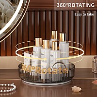 Yciadone 360 Rotating Makeup Organizer And Storage For Vanity Countertop 1 Tier High Capacity Cosmetic Skincare Perfume Organi