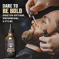 Viking Revolution Beard Oil For Men All Natural Beard Oil Spiced Vanilla Scent With Argan Oil Jojoba Oil Beard Conditioner A