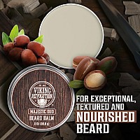 Viking Revolution Majestic Oud Beard Balm Beard Butter With Argan Oil Beard Softener For Men With Jojoba Oil Beard Moisturi