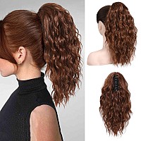 Reecho 14 Ponytail Extension Short Claw Multi Layered Clip On Ponytail Extension Fake Pony Tails Soft Wavy Curly Clip In Hair