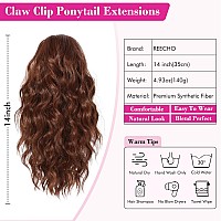 Reecho 14 Ponytail Extension Short Claw Multi Layered Clip On Ponytail Extension Fake Pony Tails Soft Wavy Curly Clip In Hair