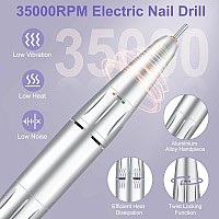 35000 Rpm Portable Nail Drill Cadrim Electric Nail File Cordless Nail Drill Rechargeable Electric Professional Efile Nail Dri