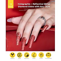 Burano Reflective Gel Nail Polish 73Ml Reflective Diamond Nail Glitter Gel Polish Fall Winter Neon Color Gel Polish Holograph