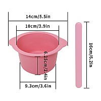 Kvzvk Silicone Wax Bowl For Hair Removal Reusable Nonstick Wax Pot Liner With Wax Spatula Pink