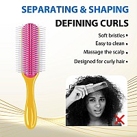 Hair Brush For Women Men Curly Wet Or Dry Hair Classic Detangling Brushes 9 Row For Natural Thick Hair Blow Styling Separating