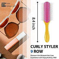 Hair Brush For Women Men Curly Wet Or Dry Hair Classic Detangling Brushes 9 Row For Natural Thick Hair Blow Styling Separating