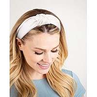 Leather Headbands For Women Knotted Fashion Women Headbands Creamy White Top Knot Headband For Girls Hairband For Women Hair Acc