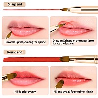 Unaone 2 Pack Lip Brush For Lipstick Retractable Lip Brushes Dualended Makeup Brush For Lipstick Lip Gloss Include Lid