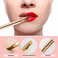 Unaone 2 Pack Lip Brush For Lipstick Retractable Lip Brushes Dualended Makeup Brush For Lipstick Lip Gloss Include Lid