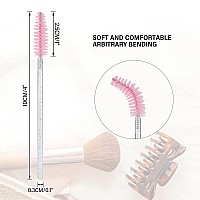 G2Plus 300Pcs Disposable Mascara Brushes Crystal Lash Brush Makeup Kit Adjustable Eyelash Spoolies For Eyelash Extensions Eye