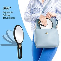 Sifolo 30X Magnifying Mirror Travel Hand Mirrors With Handle Double Side Handheld Mirror With 1X 30X Magnification Adjustab