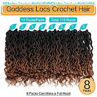 Karida Goddess Locs Crochet Hair 10 Inch 8 Packs Faux Locs Crochet Hair For Black Women Pre Looped Crochet Goddess Locs With C