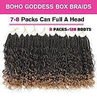 Goddess Box Braids Crochet Hair Box Braids Crochet Hair For Black Women Pre Looped Crochet Hair With Curly Ends Bohemian Crochet