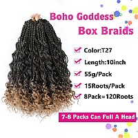 Goddess Box Braids Crochet Hair Box Braids Crochet Hair For Black Women Pre Looped Crochet Hair With Curly Ends Bohemian Crochet