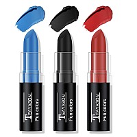 Freeorr 3 Colors Blue Black Red Face Body Paint Stick Eye Black Baseball Sticks Face Paint For Baseballfootballhalloween Acce