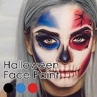 Freeorr 3 Colors Blue Black Red Face Body Paint Stick Eye Black Baseball Sticks Face Paint For Baseballfootballhalloween Acce