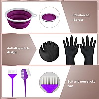 Sofye Hair Dye Kit 30 Pcs Hair Coloring Kit Hair Dye Brush And Bowl Set With Tinting Bowl Ear Cover Gloves Diy Salon Hair Pa