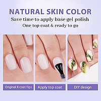 Btartboxnails Xs Short Square Gel Nail Tips Pre Colored Milky White Soft Gel Nail Tips Milky White Press On Nails Natural Xc