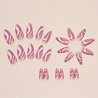 24 Pcs Acrylic Press On Nails Medium Glue On Nails For Women Fake Nails With Glue Mediumpurple Swirl