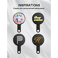 Omiro Small Hand Mirror 3 Inches Mini Hand Held Compact Folding Mirror For Men Women Black Pack Of 2