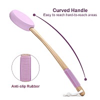 Amazerbath Lotion Applicator For Back Feet 4 Replaceable Pads With 1 Long Handled Back Sunscreen Applicator For Elderly Wome