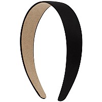 Velscrun Headbands For Women Girls 13 Inch Satin Black Headband Wide Head Bands For Womens Hair Women Fashion Hair Bands Cospl