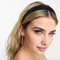 Velscrun Headbands For Women Girls 13 Inch Satin Black Headband Wide Head Bands For Womens Hair Women Fashion Hair Bands Cospl