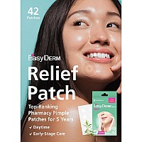 Easyderm Relief Invisible Patch42 Counts I Contains 10 000Ppm Of Tea Tree Oil Pimple Patch Ultraslim 01Mm Waterpoof Kore