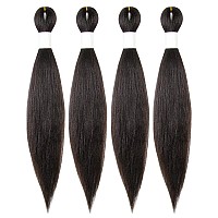 Osuntress Braiding Hair Pre Stretched 14 Inch 4 Packs Short Hair Extensions For Braids Synthetic Braiding Hair Prestretched 4