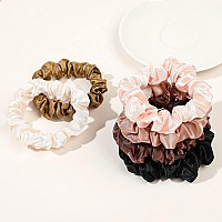 Satin Silk Hair Ties Small Mini Scrunchy For Women Cute Ponytail Holders Mini Bulk Scrunchies Elastic Hair Bands For Thick Curly