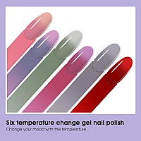 Rosalind 13Pcs Dip Nails Powder Starter Kit 6 Colors Dip Powder Nail Kit Blue Green Pink Red Color Changing Nail Dip Powder Col