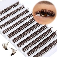 Brown Lash Clusters D Curl Cluster Lashes 200Pcs Diy Lash Extensions 816Mm Individual Lashes Wispy Brown Eyelash Clusters By Ru