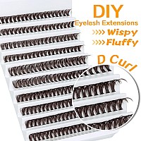 Brown Lash Clusters D Curl Cluster Lashes 200Pcs Diy Lash Extensions 816Mm Individual Lashes Wispy Brown Eyelash Clusters By Ru