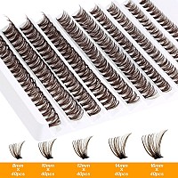 Brown Lash Clusters D Curl Cluster Lashes 200Pcs Diy Lash Extensions 816Mm Individual Lashes Wispy Brown Eyelash Clusters By Ru