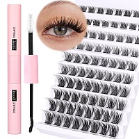 Diy Lash Extension Kit 80 Pcs Lash Clusters With Bond And Seal Cluster Lashes Natural Wispy Individual Lash Kit Eyelash Clusters