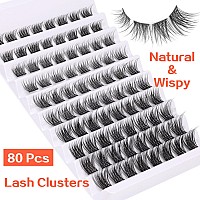 Diy Lash Extension Kit 80 Pcs Lash Clusters With Bond And Seal Cluster Lashes Natural Wispy Individual Lash Kit Eyelash Clusters