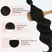 Clip In Hair Extensions Real Human Hair Doores Dark Brown 18 Inch 120G 34Pcs Hair Extensions Clip Ins Extensions Human Hair Na