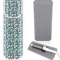 Shappy 2 Pieces Flat Iron Case Heat Resistant Travel Bag Curling Iron Organizers And Storage Neoprene Straightener Holder And Si