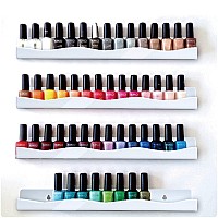 Ymvv 15 Nail Polish Rack Wall Mounted Shelf6 Pack White Acrylic Nail Polish Organizer Nail Supplies For Nail Techsgreat Displ