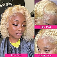 Legendhair Blonde Bob Wig Human Hair 613 13X4 Lace Front Wig Human Hair Short Curly Bob Wigs For Black Woman Human Hair 613 Fron